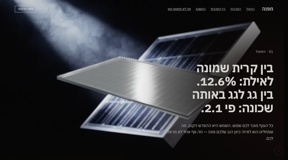 אתר מפנה — סולארי ביתי